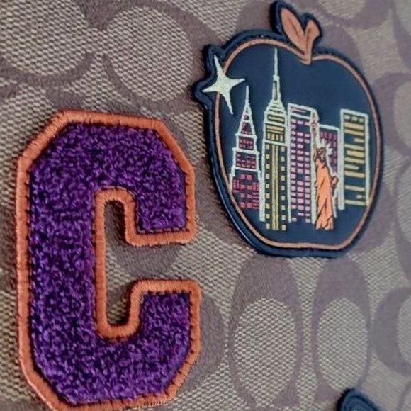 Coach Brown Crossbody Bag with Patches - Picture 10 of 10